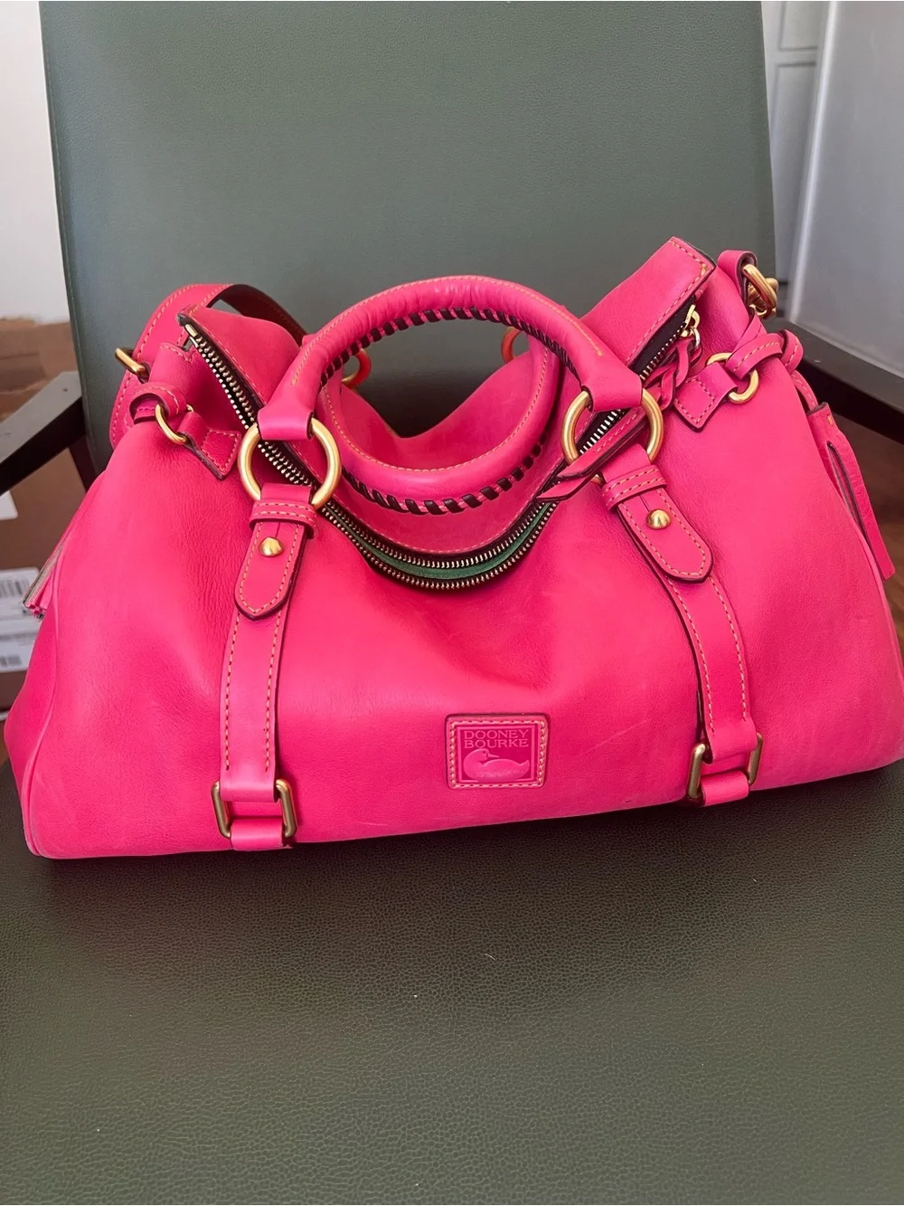 DOONEY & BOURKE fuschia old style satchel